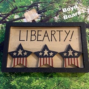 Boyds Bear USA American picture wall hanging